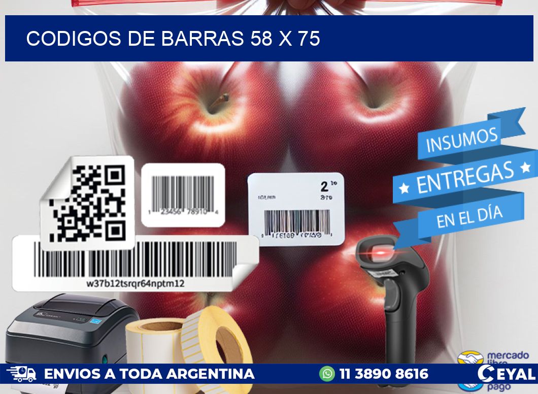 codigos de barras 58 x 75