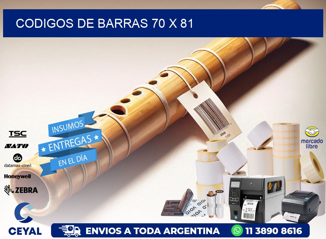 codigos de barras 70 x 81