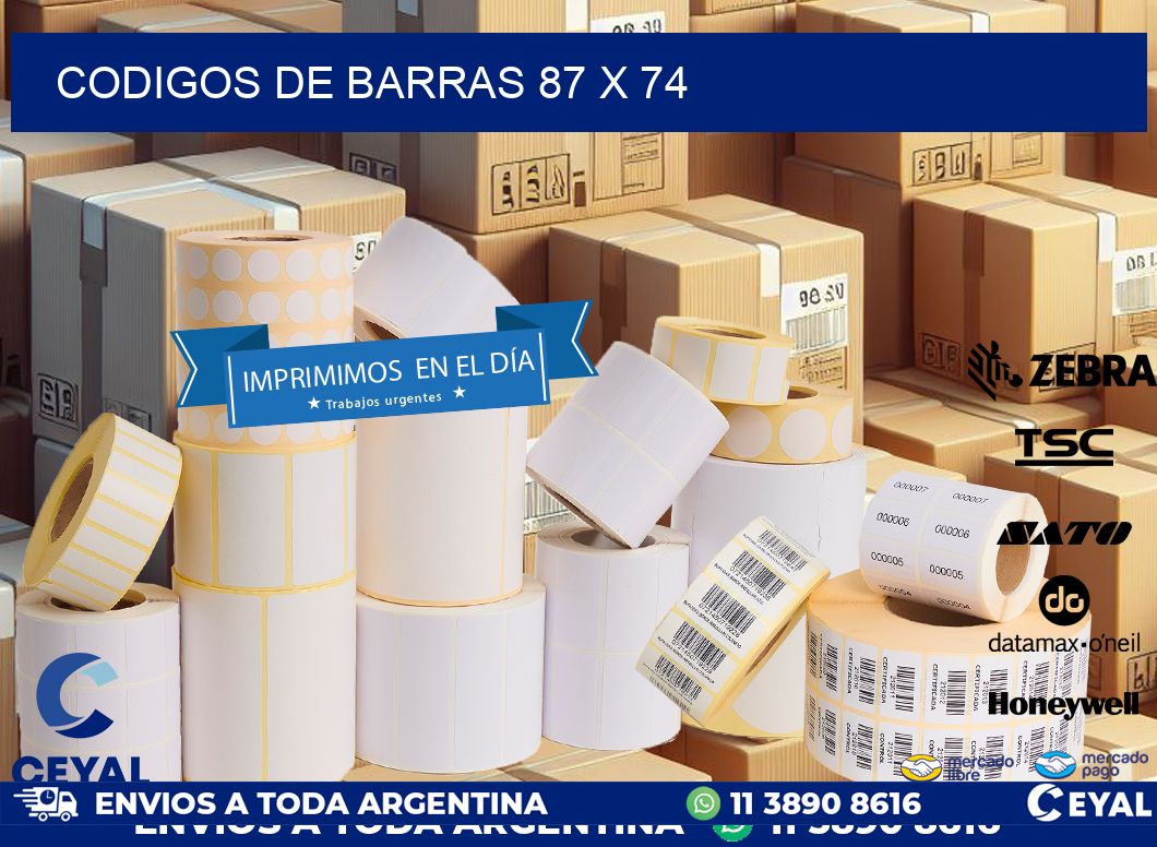 codigos de barras 87 x 74