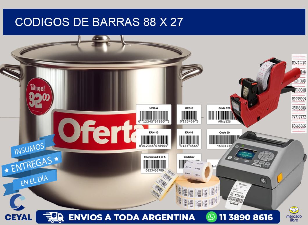 codigos de barras 88 x 27