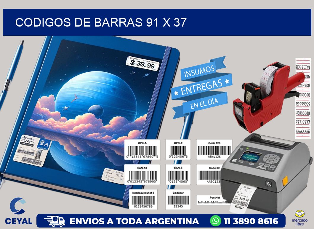 codigos de barras 91 x 37
