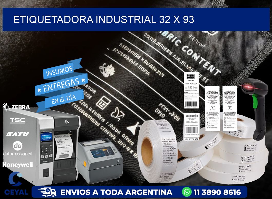etiquetadora industrial 32 x 93