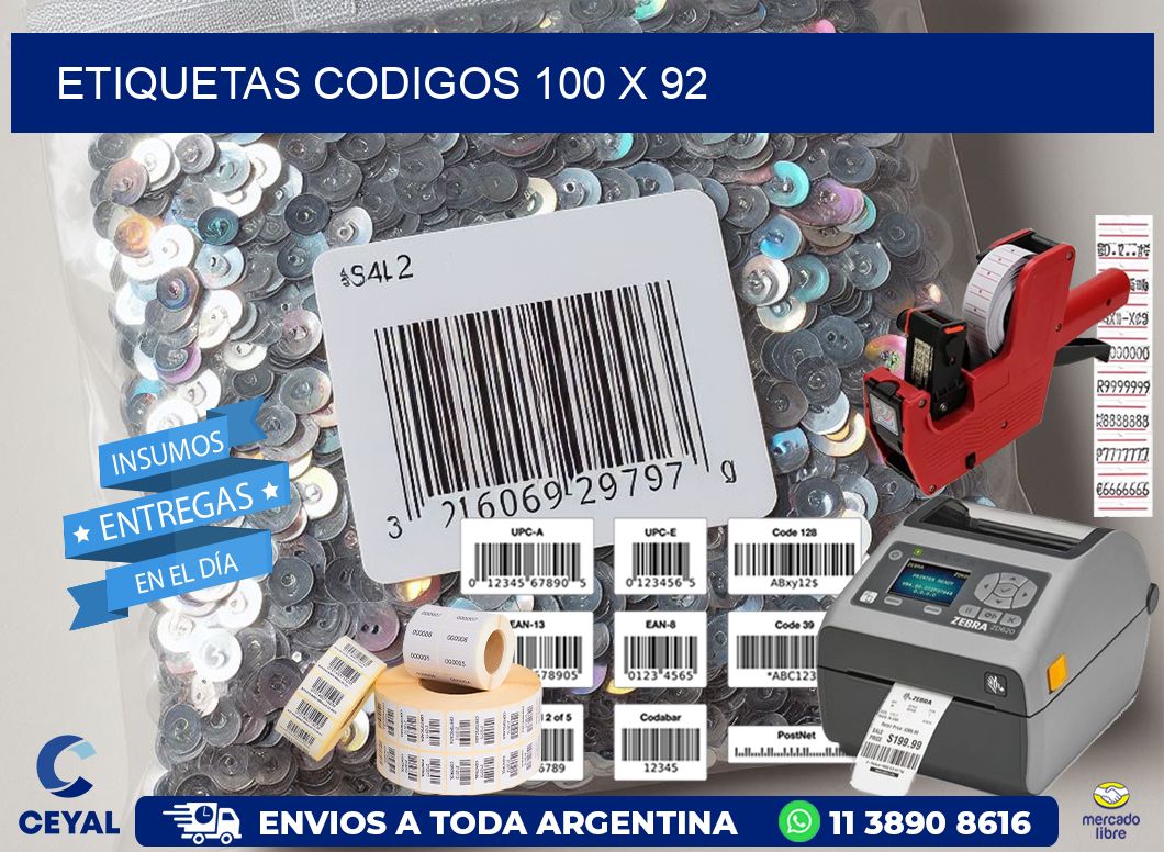 etiquetas codigos 100 x 92
