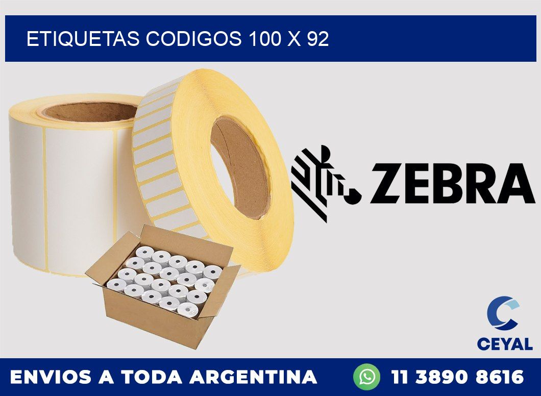 etiquetas codigos 100 x 92
