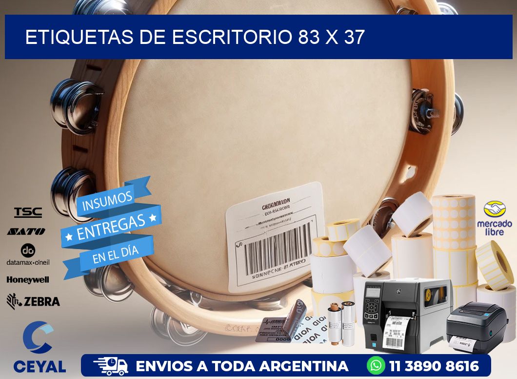 etiquetas de escritorio 83 x 37