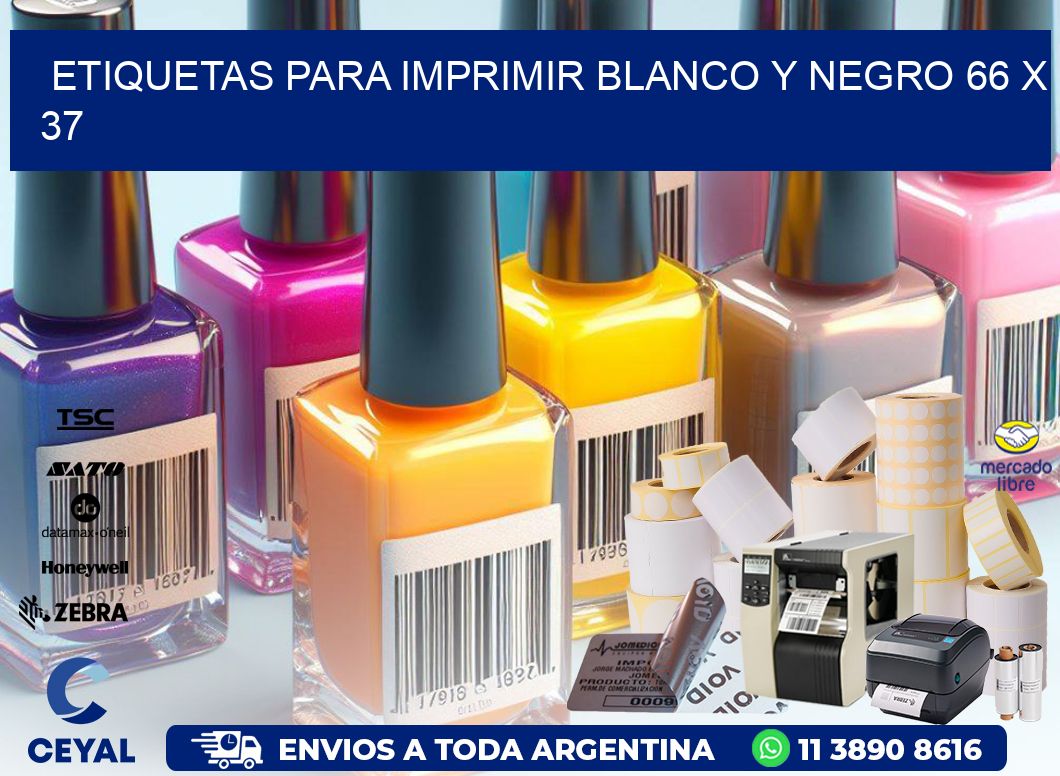 etiquetas para imprimir blanco y negro 66 x 37