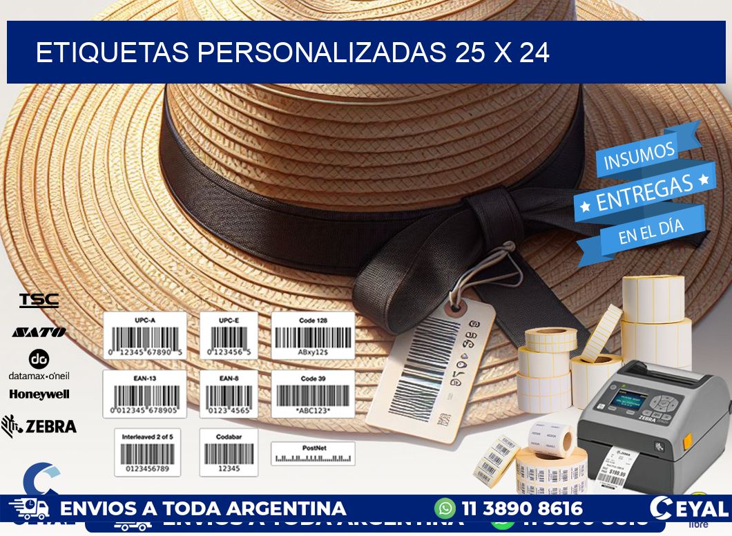 etiquetas personalizadas 25 x 24