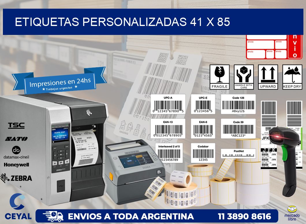 etiquetas personalizadas 41 x 85