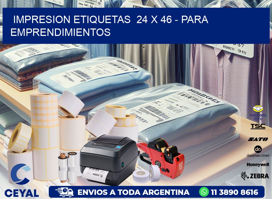 impresion etiquetas  24 x 46 - para emprendimientos
