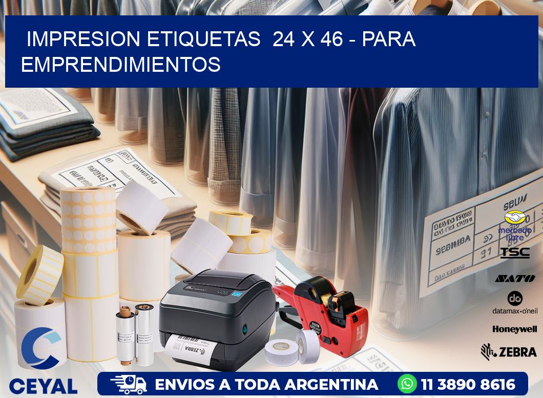impresion etiquetas  24 x 46 - para emprendimientos
