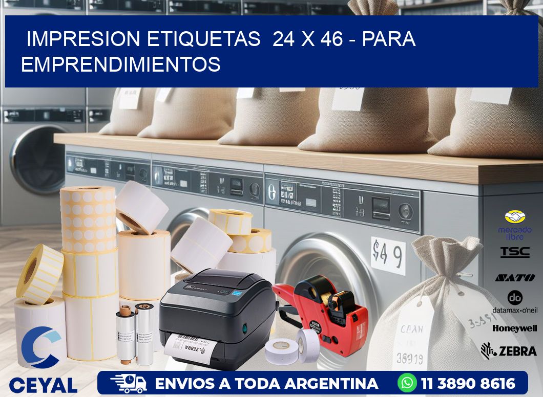 impresion etiquetas  24 x 46 - para emprendimientos