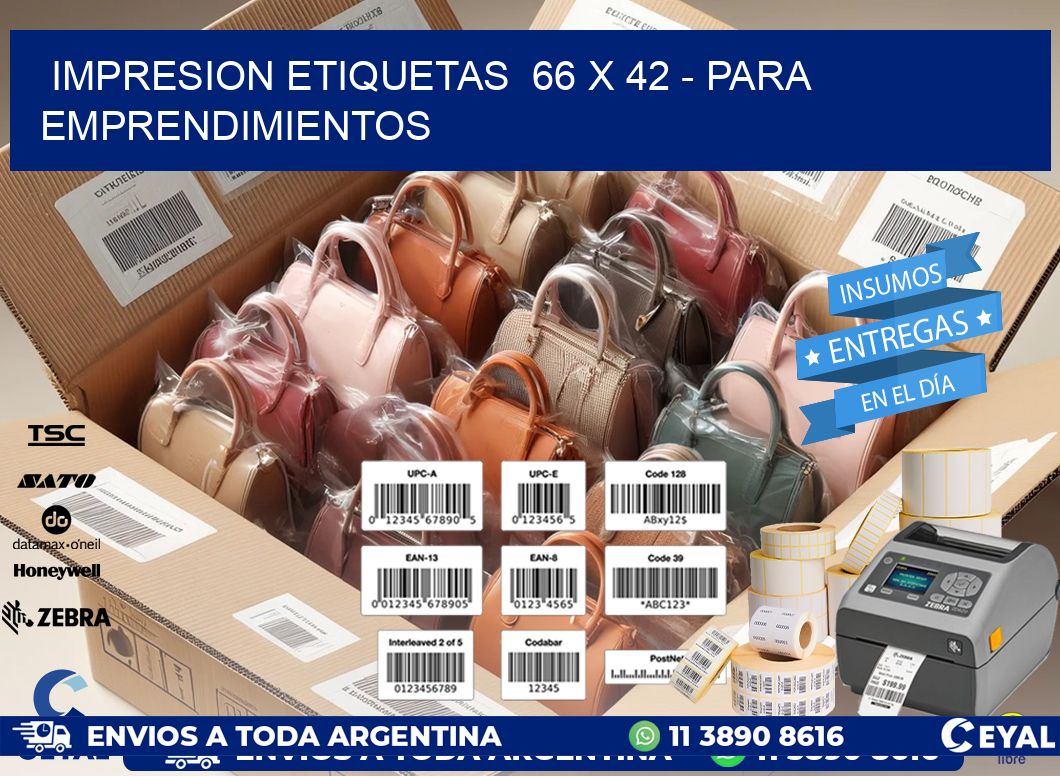 impresion etiquetas  66 x 42 - para emprendimientos