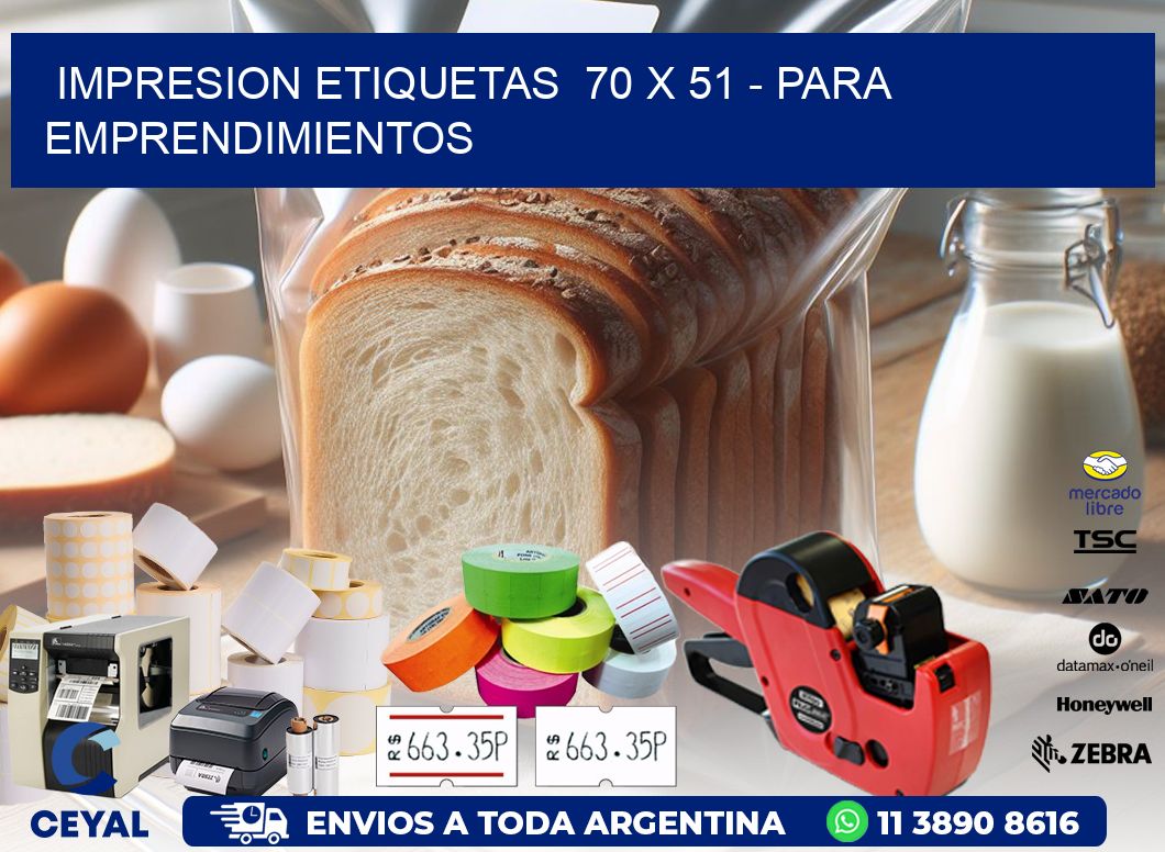 impresion etiquetas  70 x 51 - para emprendimientos