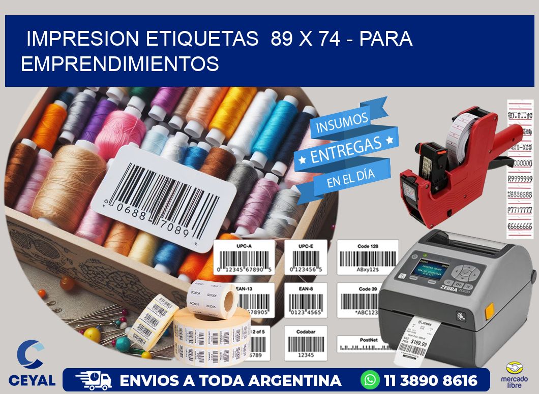 impresion etiquetas 89 x 74 - para emprendimientos