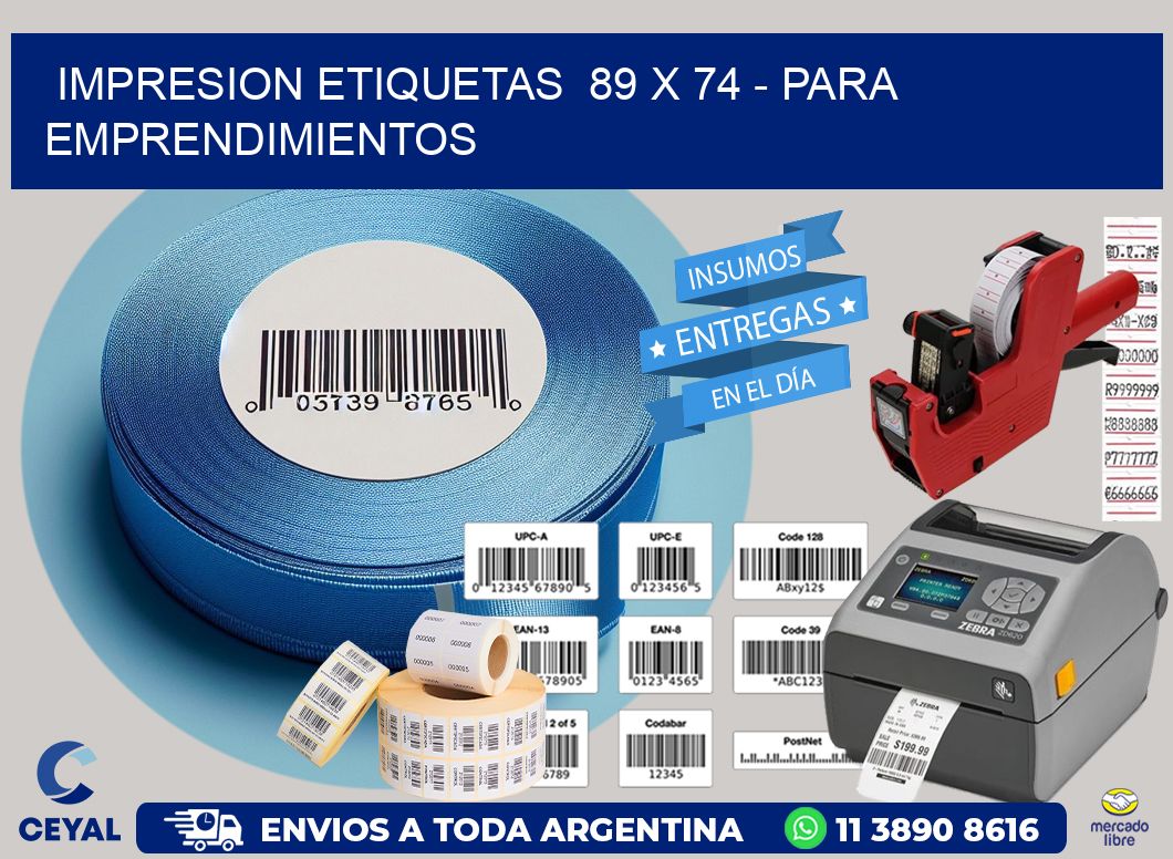 impresion etiquetas 89 x 74 - para emprendimientos