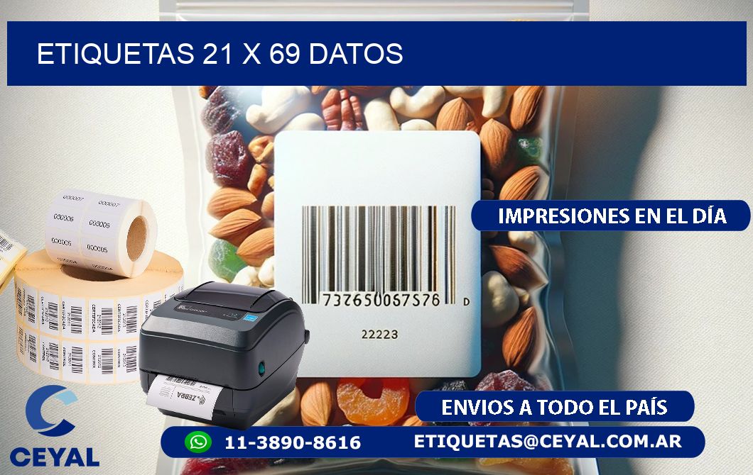 ETIQUETAS 21 x 69 DATOS