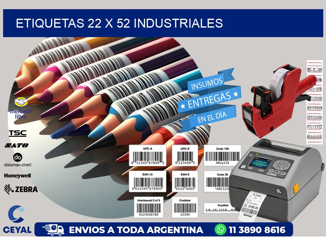 ETIQUETAS 22 x 52 INDUSTRIALES