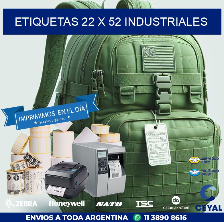 ETIQUETAS 22 x 52 INDUSTRIALES