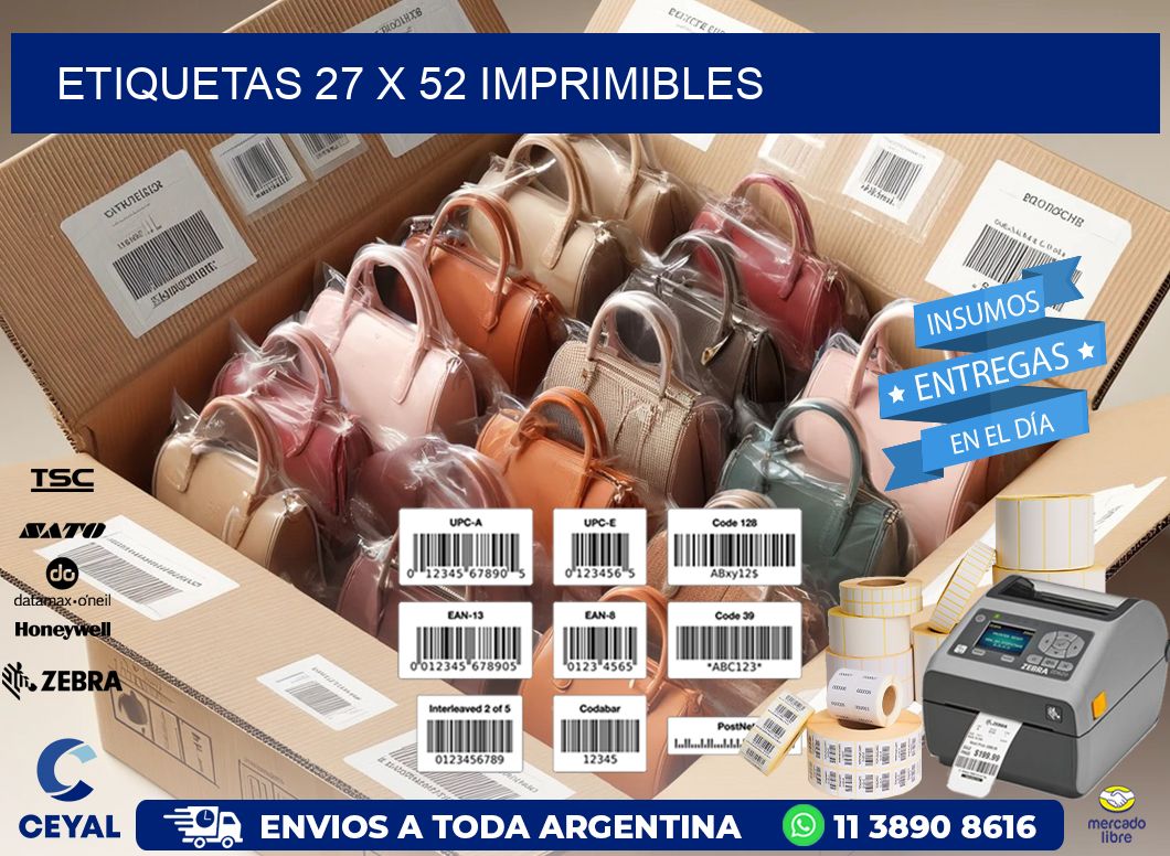 ETIQUETAS 27 x 52 IMPRIMIBLES