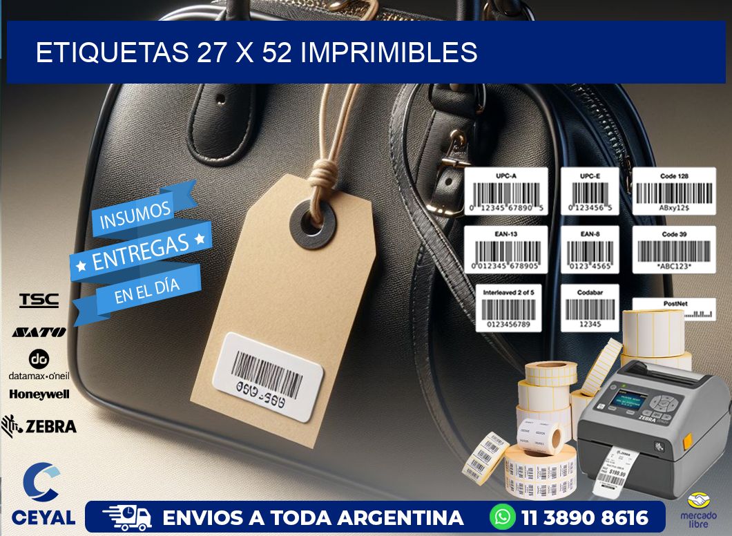 ETIQUETAS 27 x 52 IMPRIMIBLES