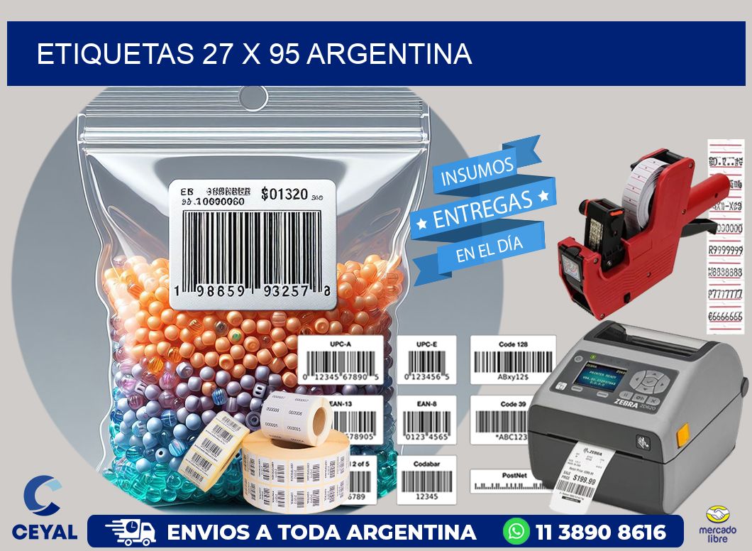 ETIQUETAS 27 x 95 ARGENTINA