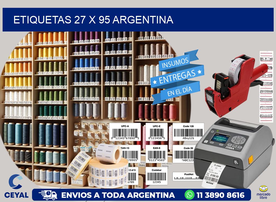 ETIQUETAS 27 x 95 ARGENTINA