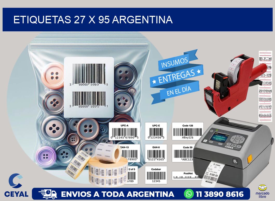 ETIQUETAS 27 x 95 ARGENTINA