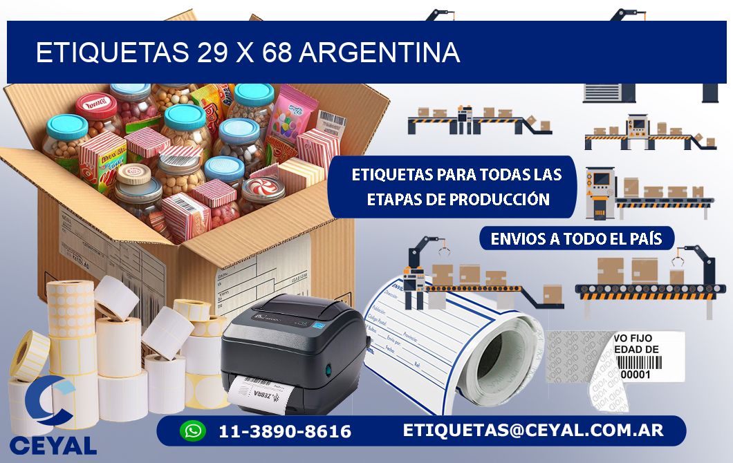 ETIQUETAS 29 x 68 ARGENTINA