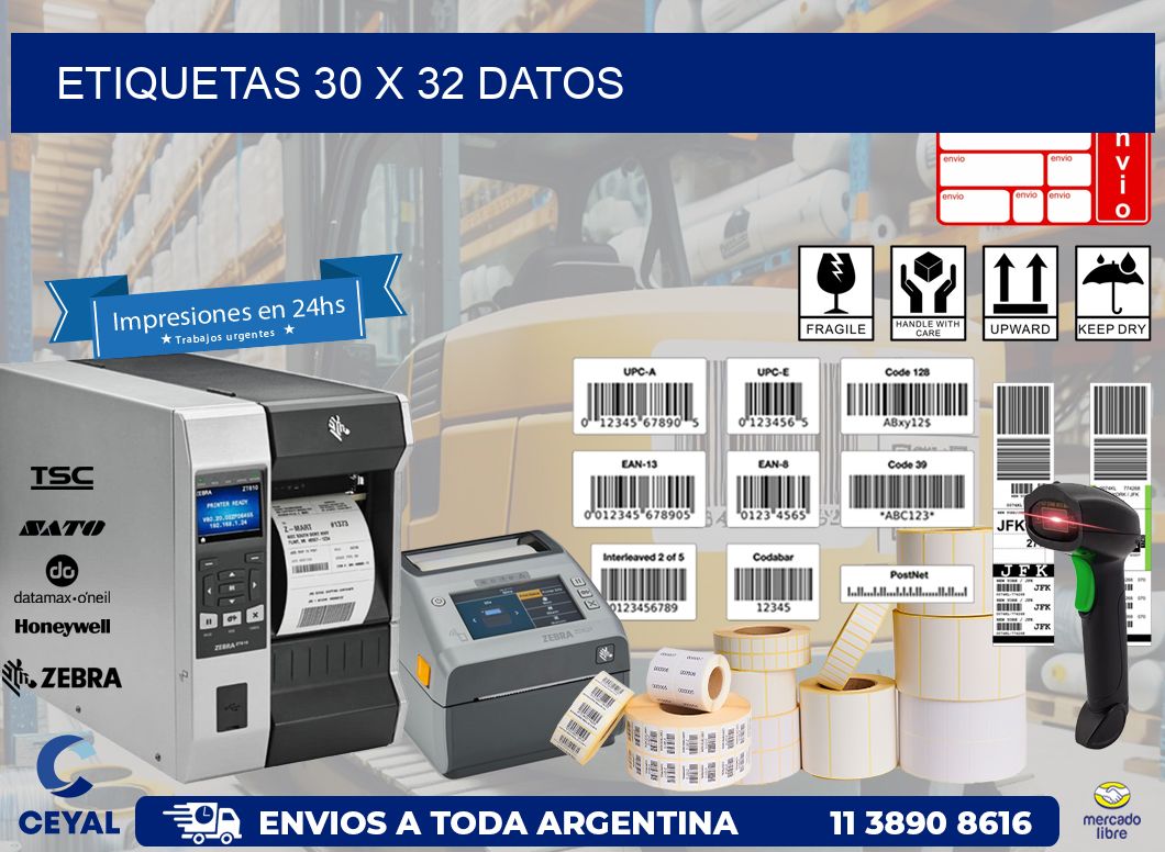 ETIQUETAS 30 x 32 DATOS