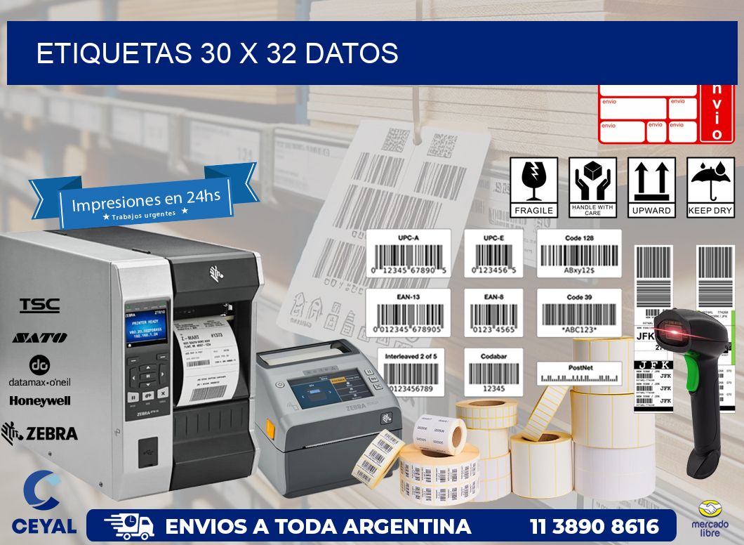 ETIQUETAS 30 x 32 DATOS