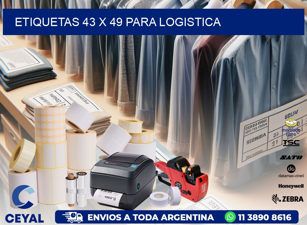 ETIQUETAS 43 x 49 PARA LOGISTICA