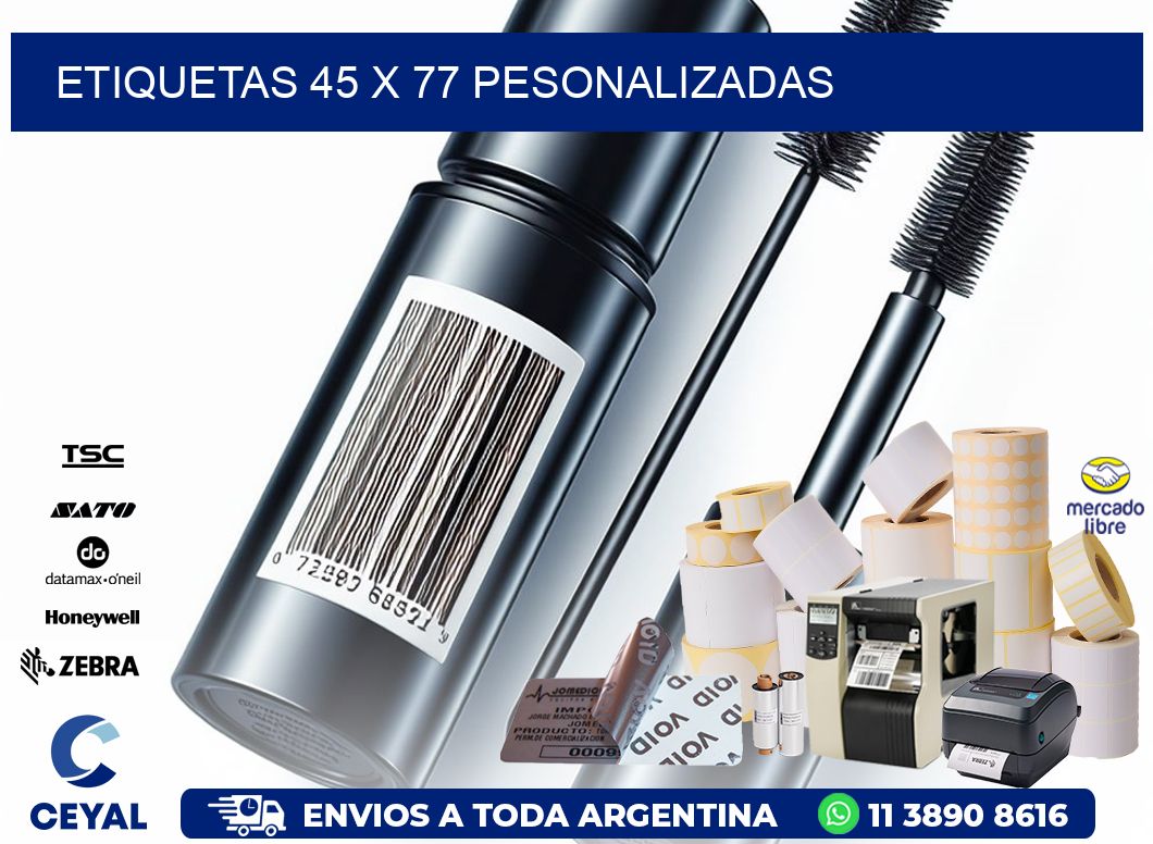 ETIQUETAS 45 x 77 PESONALIZADAS