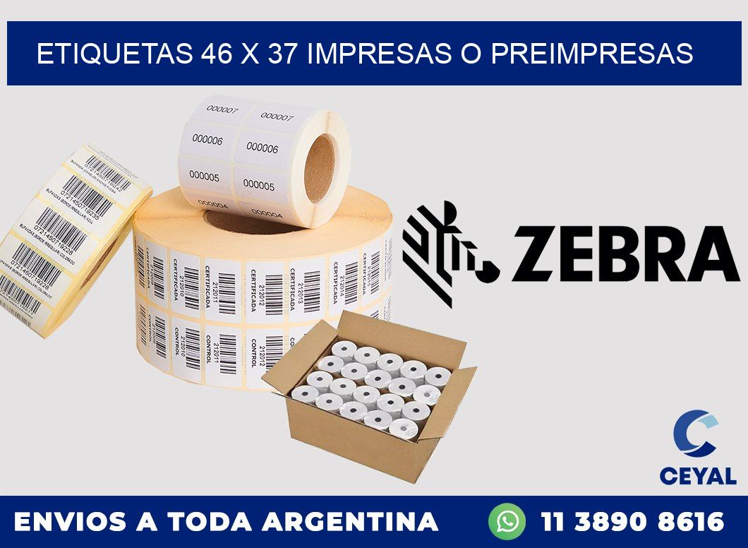 ETIQUETAS 46 x 37 IMPRESAS O PREIMPRESAS