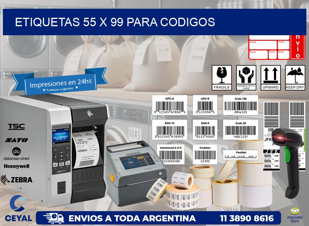ETIQUETAS 55 x 99 PARA CODIGOS