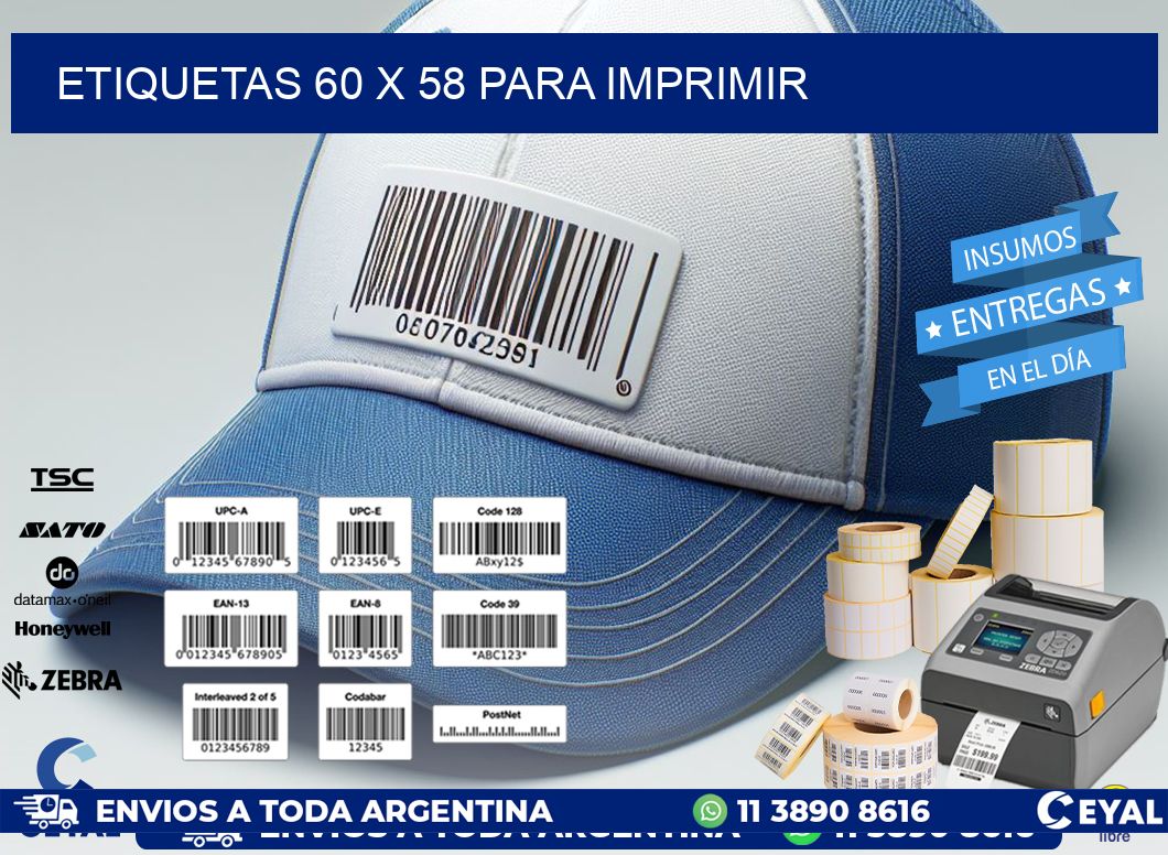 ETIQUETAS 60 x 58 PARA IMPRIMIR