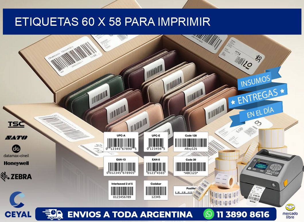 ETIQUETAS 60 x 58 PARA IMPRIMIR