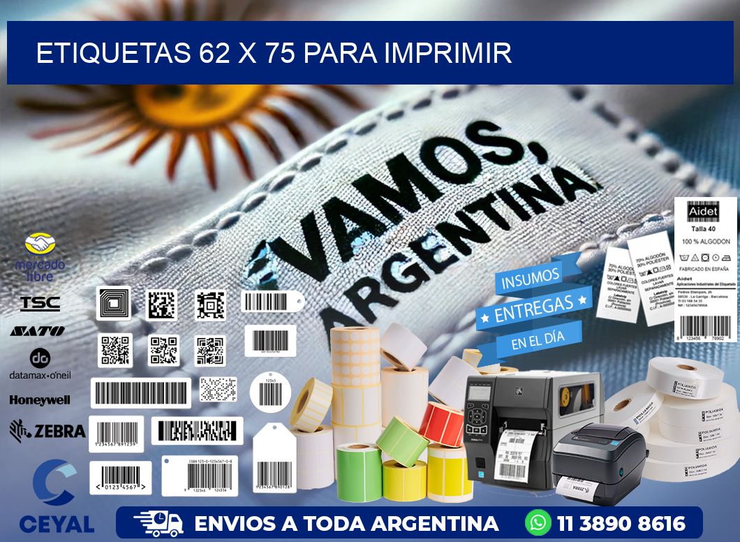 ETIQUETAS 62 x 75 PARA IMPRIMIR