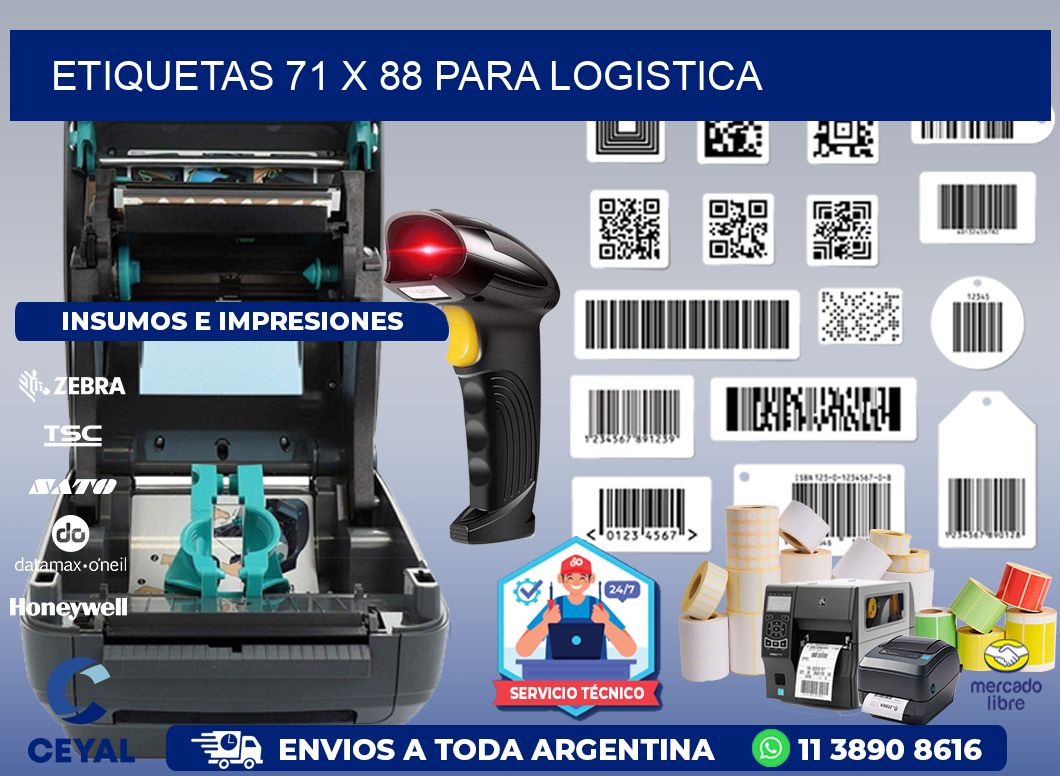 ETIQUETAS 71 x 88 PARA LOGISTICA