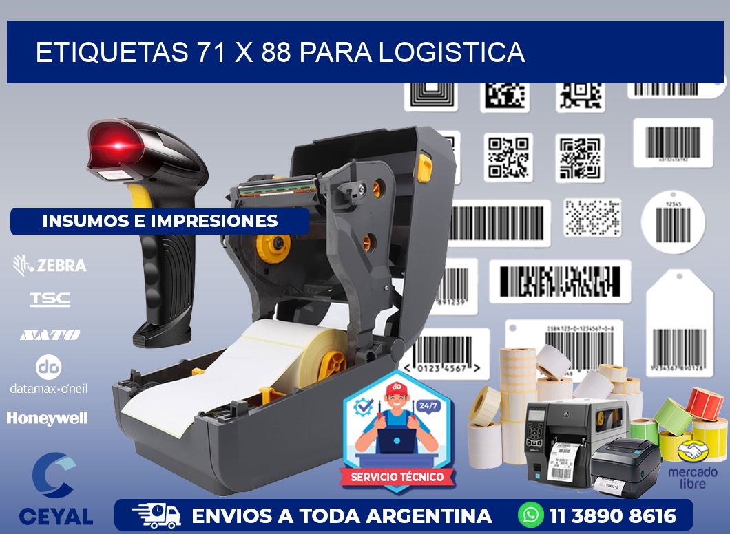 ETIQUETAS 71 x 88 PARA LOGISTICA
