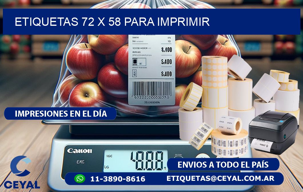 ETIQUETAS 72 x 58 PARA IMPRIMIR