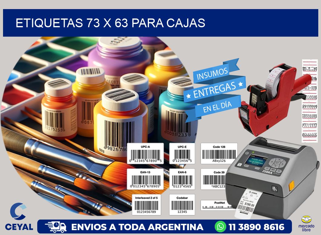 ETIQUETAS 73 x 63 PARA CAJAS
