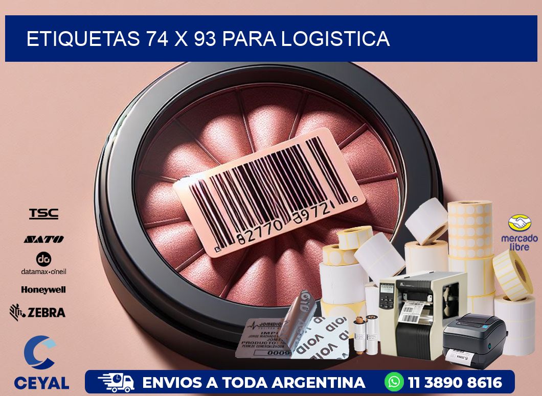 ETIQUETAS 74 x 93 PARA LOGISTICA