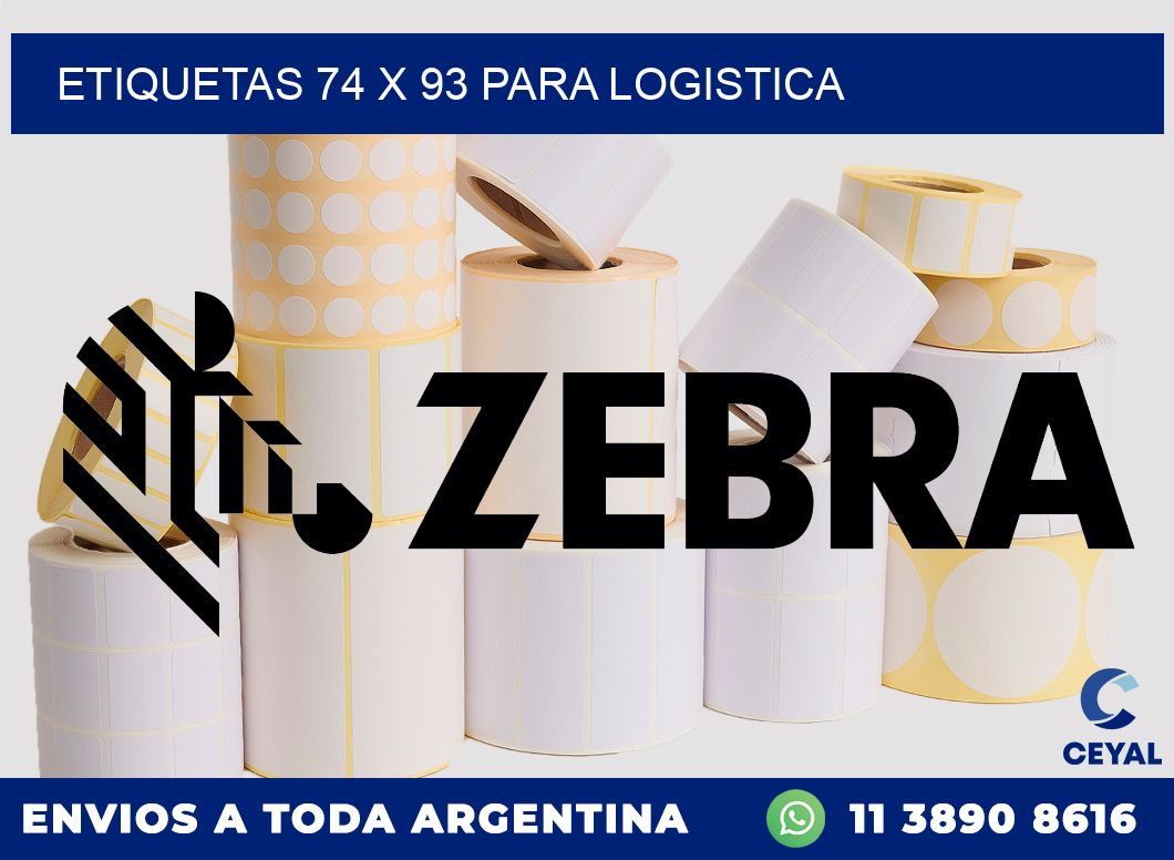 ETIQUETAS 74 x 93 PARA LOGISTICA