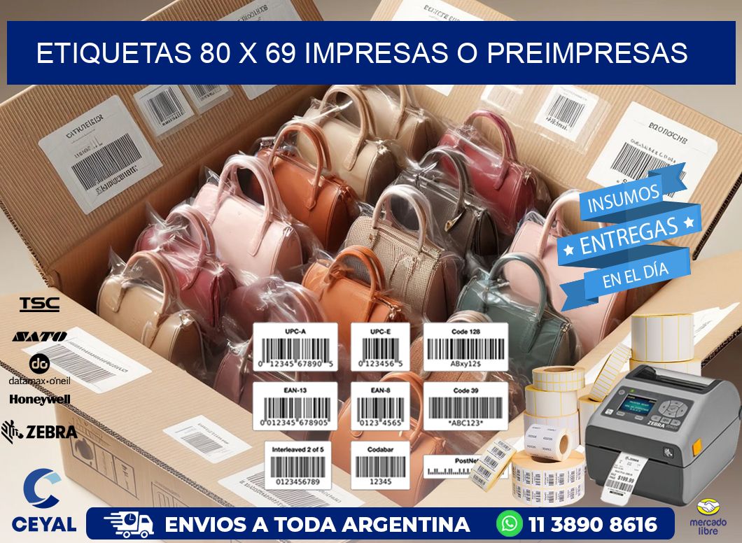 ETIQUETAS 80 x 69 IMPRESAS O PREIMPRESAS