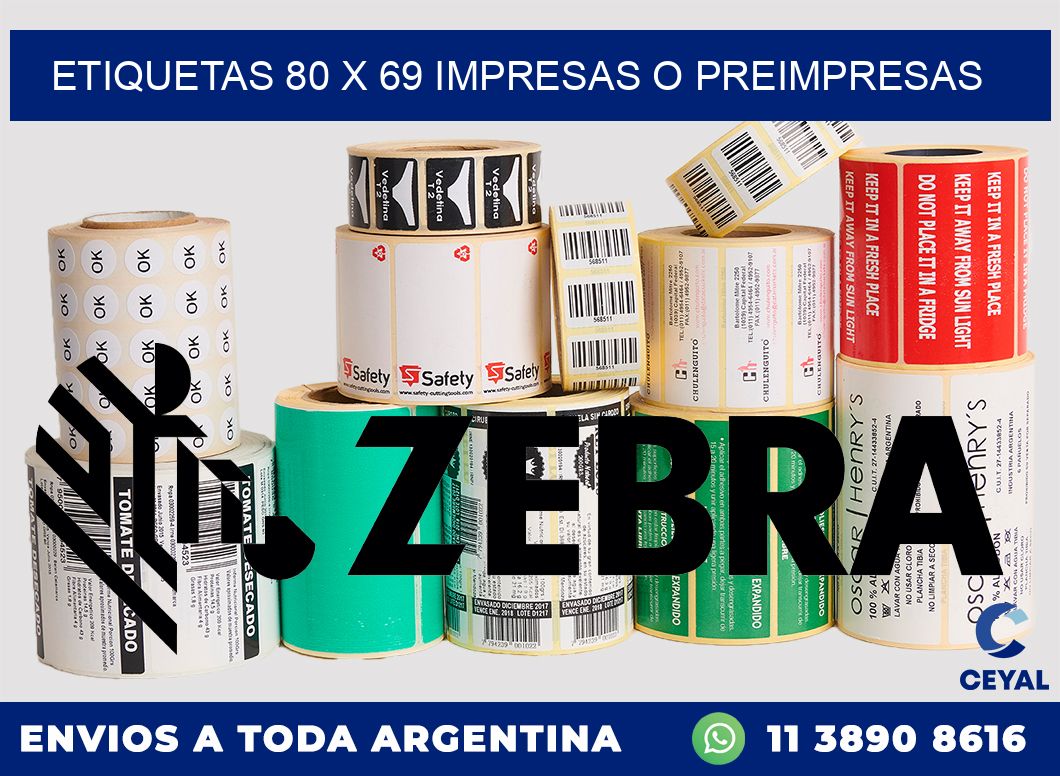 ETIQUETAS 80 x 69 IMPRESAS O PREIMPRESAS