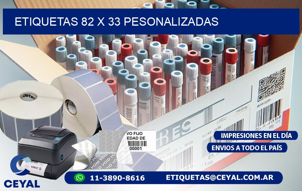 ETIQUETAS 82 x 33 PESONALIZADAS