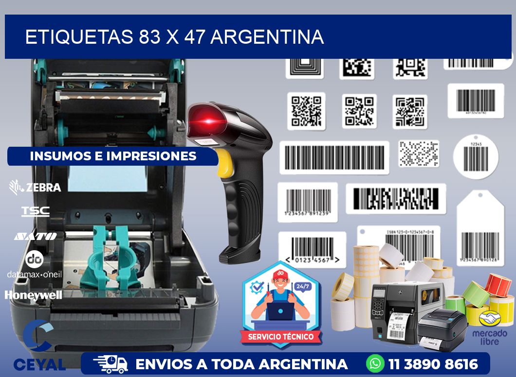 ETIQUETAS 83 x 47 ARGENTINA