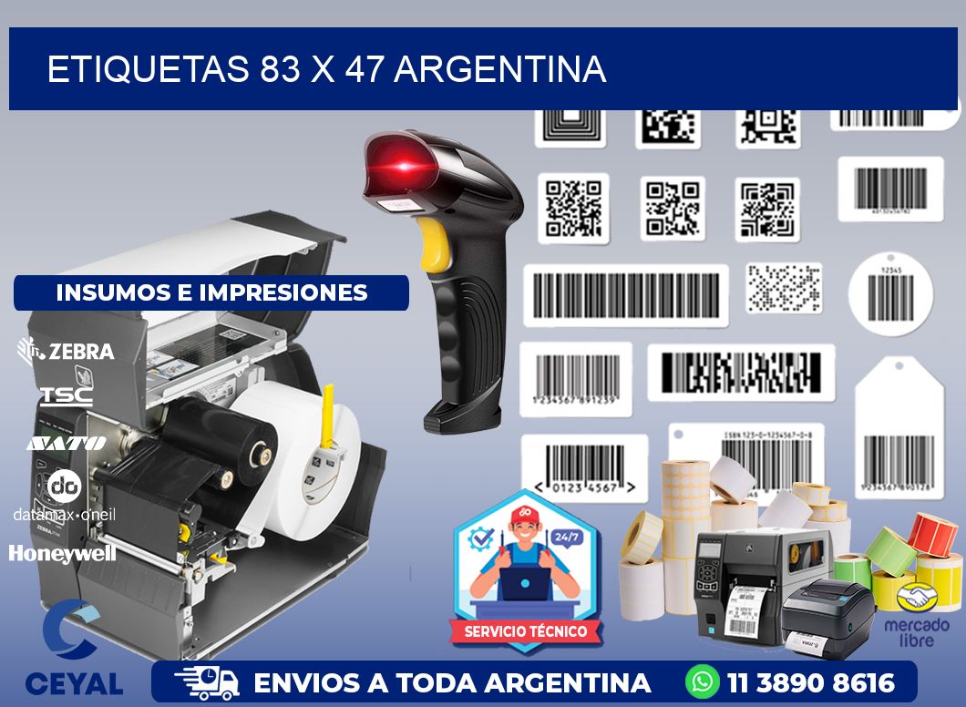 ETIQUETAS 83 x 47 ARGENTINA