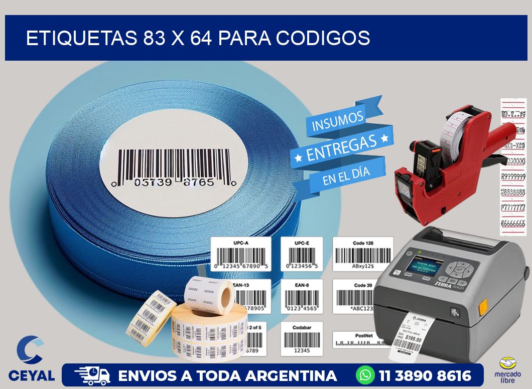 ETIQUETAS 83 x 64 PARA CODIGOS