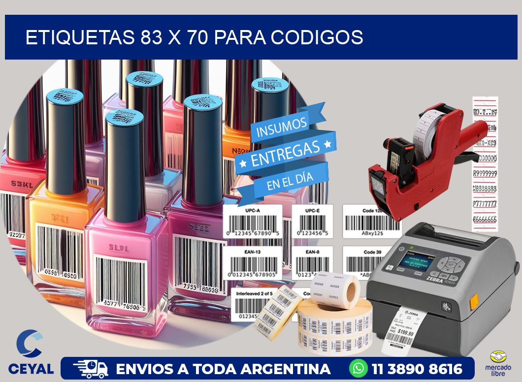 ETIQUETAS 83 x 70 PARA CODIGOS
